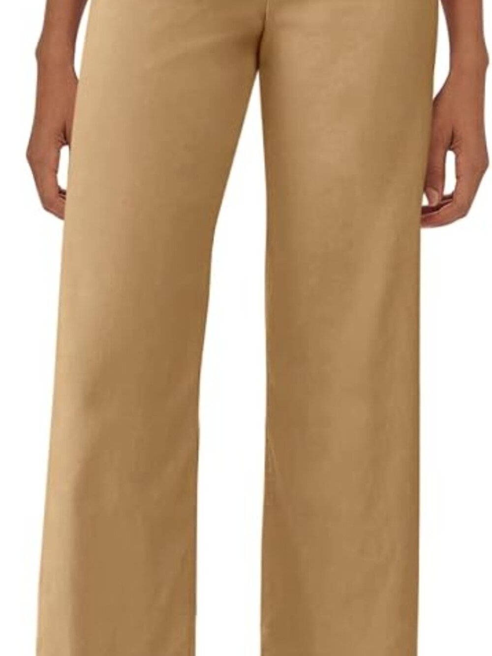 π€ NWT Cicy Bell Khaki Ruffle Hem Wide Leg Pants Size M - Picture 5 of 6